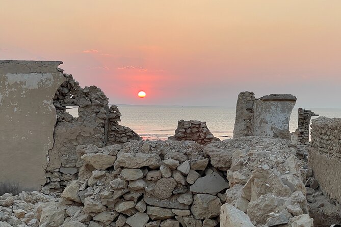 North Qatar Guided Expedition to Nature Charms - Al Jumail Village, ruins by the coast