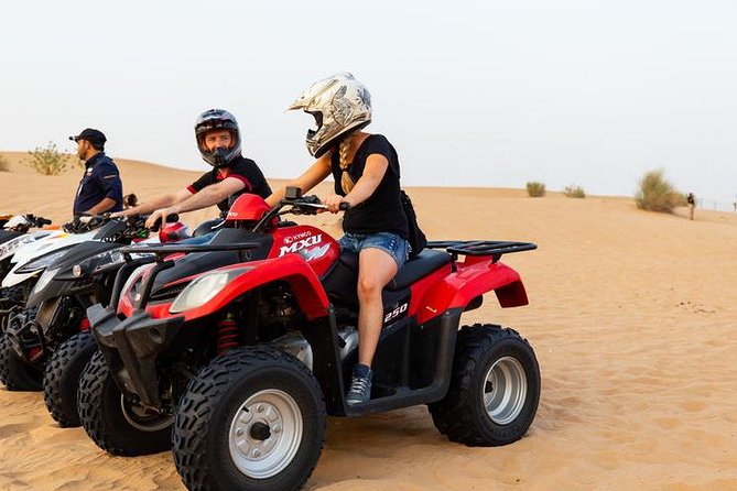 Qatar ATV and Quad Bike Experience With sand boarding - The first ride on the quad bike