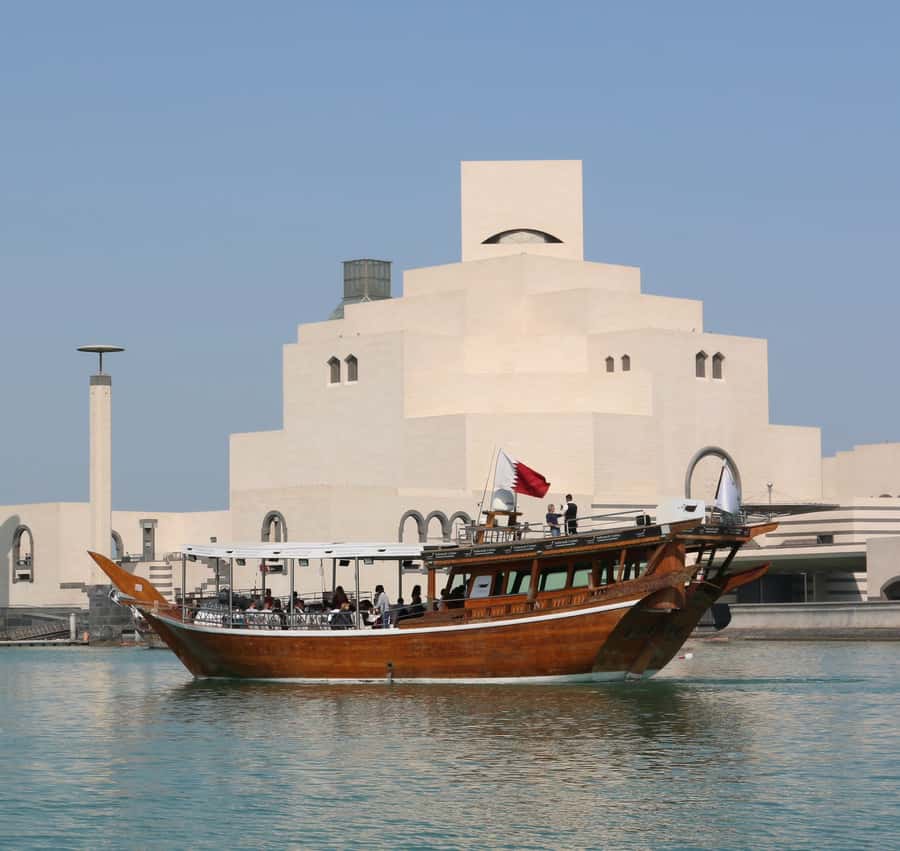 Qatar: Doha Sightseeing Cruise Onboard an Arabic Dhow Boat - A traditional dhow with room to choose your view