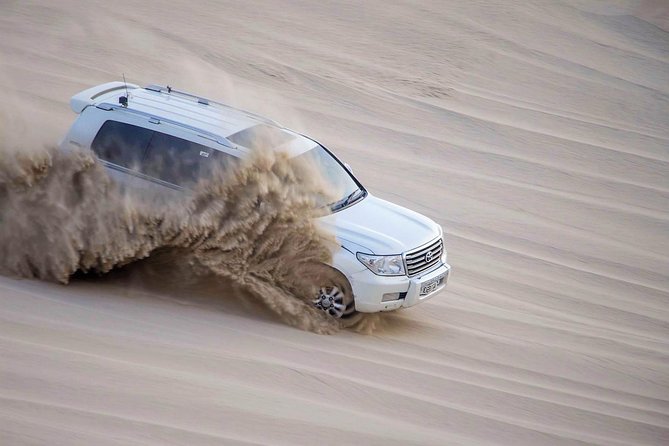 Qatar Gold Dune Safari, Dune Bashing,Camel Ride,Sand Boarding,Inland Sea Desert - Tea, Water, and a Pause in the Heat