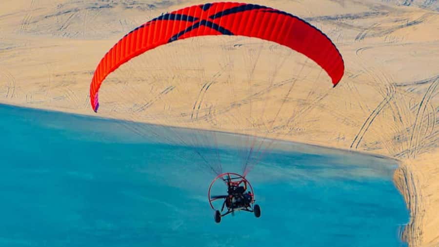 Qatar's Skybound Adventure: Exclusive Private Paratrike tour - The Safety Briefing Comes First