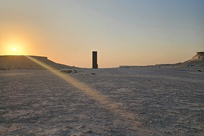 Qatar West Coast Zkreet Richard Sierra Camel Track Rock Formation - Richard Serra’s East-West / West-East in the open desert