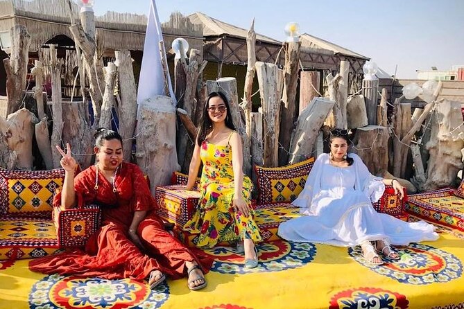 Relax on the Aladdin's carpet & inhale the magical sunset - Leaving Doha for the southern desert