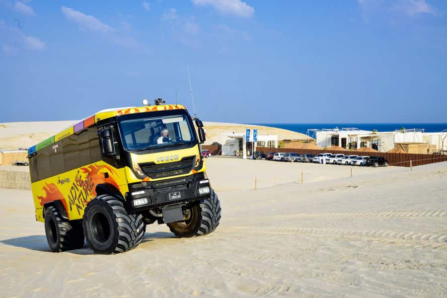 Sealine Activity: Monster Bus Safari & Desert Beach Access - Key points at a glance