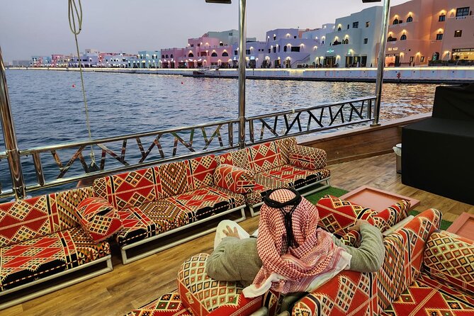 See Doha from the Sea - A traditional dhow with a practical setup