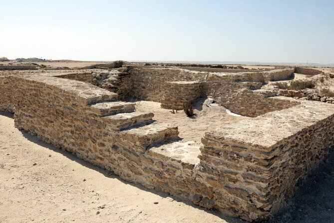 West Of Qatar Richard Serra sculpture, Mushroom Hills,Camel track - The guide can shape the whole experience